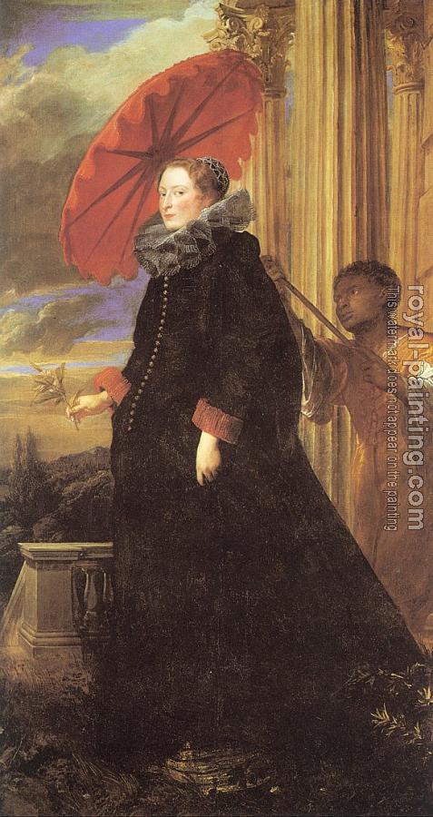 Anthony Van Dyck : Portrait of Marchesa Elena Grimaldi, wife of Marchese Nicola Cattaneo